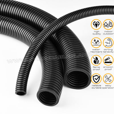 V-0 Flameproof Black Electrical Conduit Polypropylene (PP), AD21.2 Flexible Hose Corrugated Pipe Tube for Wires Cables