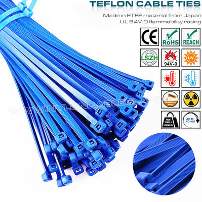 ETFE Blue Cable Tie 3.6x200mm, 94V-0 Πυροσβεστικό καλωδιακό δέσιμο τεφλόνιο ανθεκτικό στη θερμοκρασία καλωδιακό δέσιμο τεφζέλ για σκληρά περιβάλλοντα