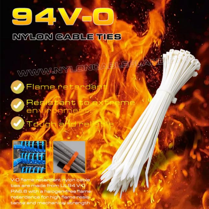 Δέσιμο καλωδίων νάιλον 6.6 94V-0 150x3.6mm, Ø3~35mm ρυθμιζόμενο δεματικό γραβάτα καλώδιο πολυαμίδιο 6.6 με επιβράδυνση φλόγας για εφαρμογές ανθεκτικές στη φλόγα